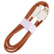 PU Leather Data Charge Sync Lighting Cable Brown× 2