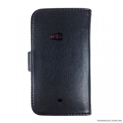 Synthetic Leather Wallet Case for Nokia Lumia 625 - Black