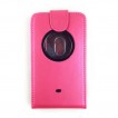 Synthetic Leather Flip Case with Wallet Card Holders for Nokia Lumia 1020 - Hot Pink