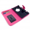 Synthetic Leather Wallet Case for Nokia Lumia 1020 - Hot Pink