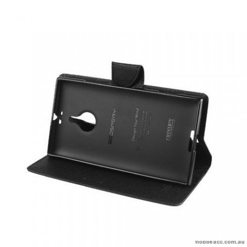 Mercury Goospery Fancy Diary Wallet Case for Nokia Lumia 1520 - Black
