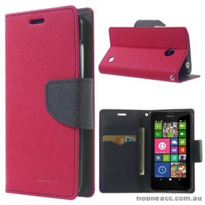 Mercury Goospery Fancy Diary Wallet Case for Nokia Lumia 630 635 - Hot Pink