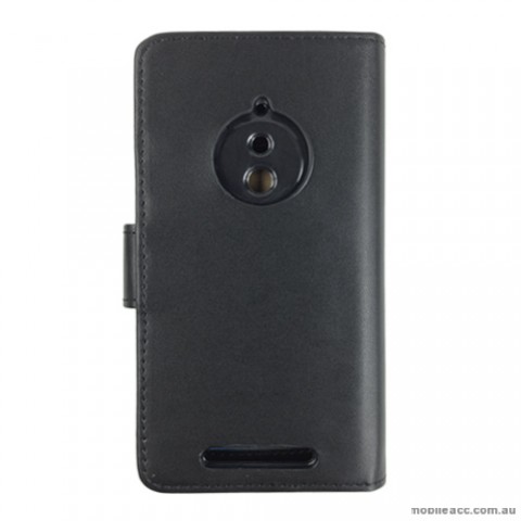 Synthetic Leather Wallet Case for Nokia Lumia 830 - Black