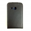 Synthetic Leather Flip Case for Telstra Samsung Galaxy Young S6310 - Black 