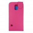 Synthetic Leather Flip Case Cover for Samsung Galaxy S5 - Hot Pink