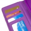 Synthetic Leather Wallet Case Cover for Samsung Galaxy S5 - Purple