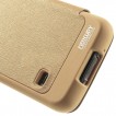 Korean WOW Window View Flip Cover for Samsung Galaxy S5 - Gold