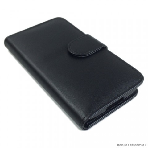 Synthetic Leather Wallet Case for Samsung Galaxy S5 Mini - Black