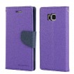 Korean Mercury Fancy Diary Wallet Case for Samsung Galaxy Alpha - Purple