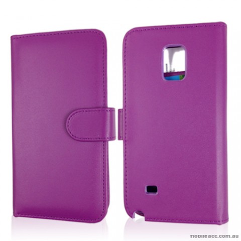 Synthetic Leather Wallet Case for Samsung Galaxy Note 4 - Pink