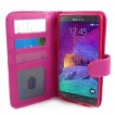 Synthetic Leather Wallet Case for Samsung Galaxy Note 4 - Purple