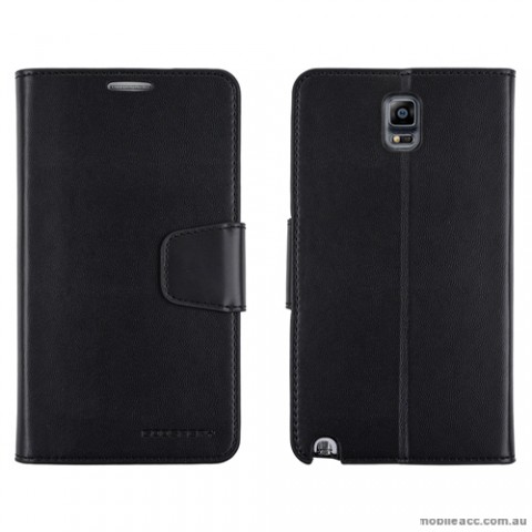 Korean Mercury Sonata Wallet Case for Samsung Galaxy Note 4 - Black