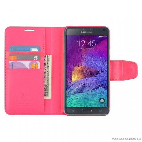 Korean Mercury Sonata Wallet Case for Samsung Galaxy Note 5 Hot Pink