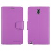 Korean Mercury Sonata Wallet Case for Samsung Galaxy Note 4 - Purple