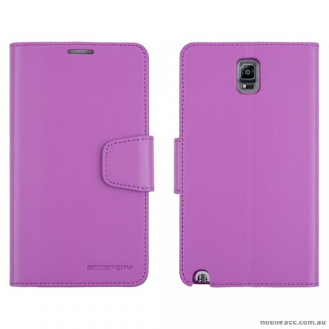Korean Mercury Sonata Wallet Case for Samsung Galaxy Note 4 - Purple