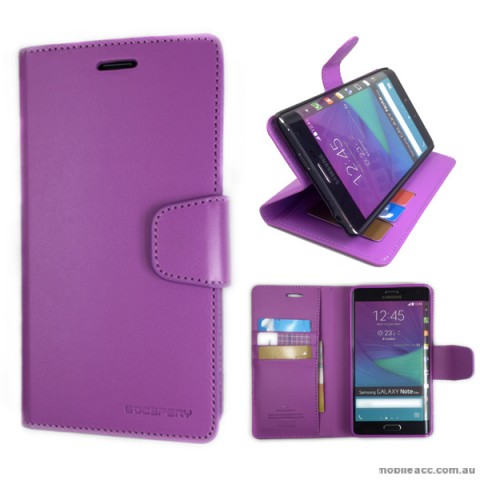 Korean Sonata Wallet Case for Samsung Galaxy Note Edge - Purple