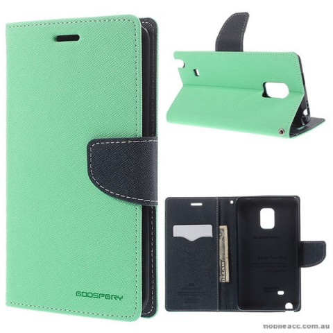 Korean Mercury Fancy Wallet Case for Samsung Galaxy Note Edge - Green