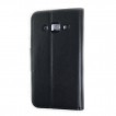 Samsung Galaxy Core Prime Stand Wallet Case Cover - Black