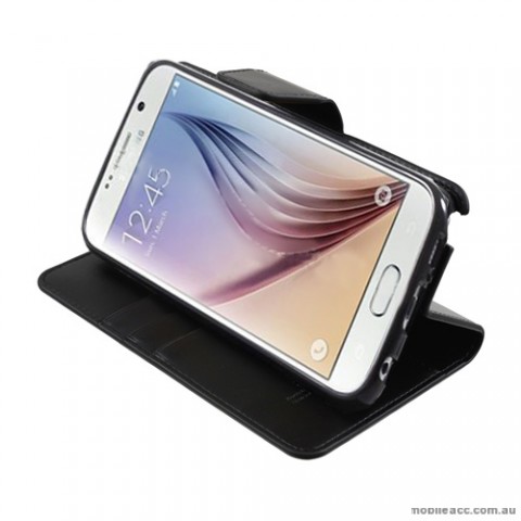 Korean Mercury Sonata Diary Wallet Case for Galaxy S6 - Black