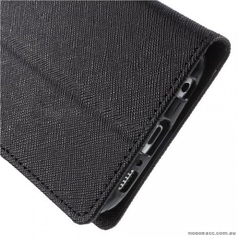 Korean Mercury Fancy Diary Wallet Case for Samsung Galaxy S6 Edge Plus Black