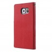Korean Mercury Fancy Diary Wallet Case for Samsung Galaxy Galaxy S6 - Red