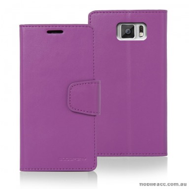Korean Mercury Sonata Wallet Case for Samsung Galaxy S6 - Purple