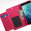 Korean Mercury Rich Diary Double Wallet Case for Samsung Galaxy S6 - Hot Pink