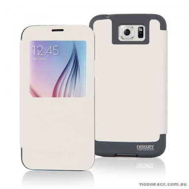 Korean Mercury WOW View Cover for Samsung Galaxy S6 - White