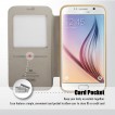 Korean Mercury WOW View Cover for Samsung Galaxy S6 - Gold