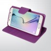 Korean Mercury Sonata Wallet Case for Samsung Galaxy S6 Edge - Purple