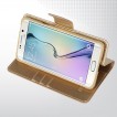 Korean Mercury Sonata Wallet Case for Samsung Galaxy S6 Edge - Gold
