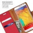 Korean Mercury Canvas Diary Wallet Case for Samsung Galaxy S6 Edge Red