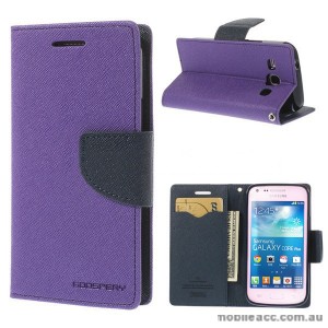Korean Mercury Fancy Diary Wallet Case for Samsung Galaxy Trend Plus Purple