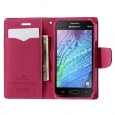Korean Mercury Fancy Diary Wallet Case Cover for Samsung Galaxy J1 Hot Pink