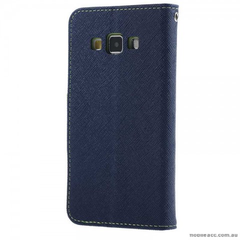 Korean Mercury Fancy Diary Wallet Case Cover for Samsung Galaxy J1 Blue