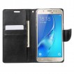 Mercury Goospery Bravo Diary Wallet Case For Samsung Galaxy J7 2016 - Black