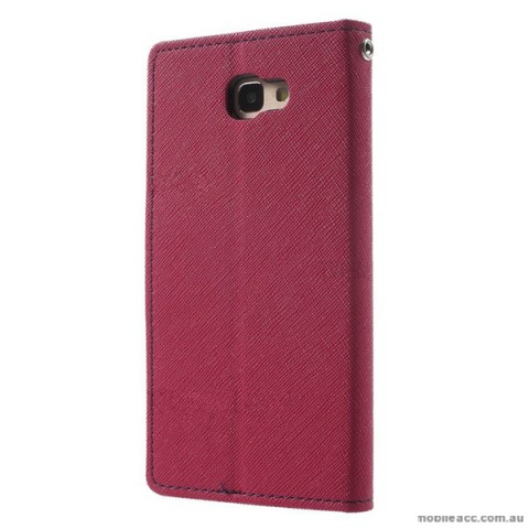 Korean Mercury Fancy Dairy Wallet Case For Samsung Galaxy J5 Prime - Hot Pink