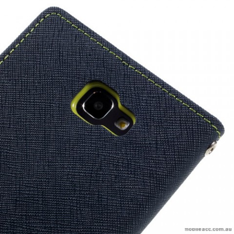 Mercury Goospery Fancy Diary Wallet Case For Samsung Galaxy J7 Prime - Navy
