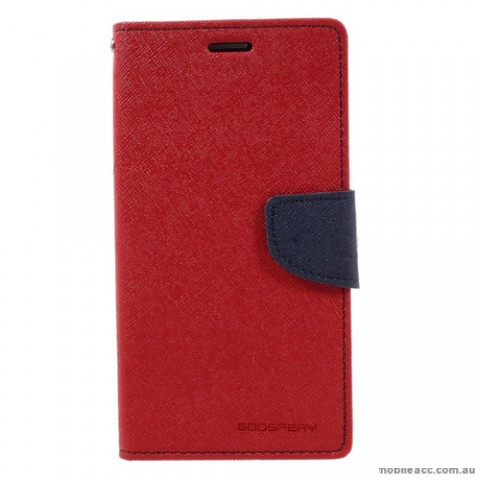 Mercury Goospery Fancy Diary Wallet Case For Samsung Galaxy J7 Prime - Red