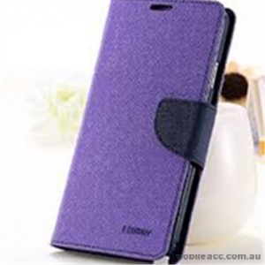 Korean Mercury Fancy Dairy Wallet Case For Samsung Galaxy J2 - Purple