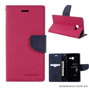 Mercury Goospery Fancy Diary Wallet Case For Samsung Galaxy A3 2017 Hot Pink