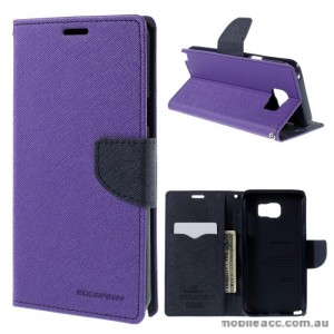 Korean Mercury Fancy Diary Wallet Case Cover for Samsung Galaxy Note 5 Purple