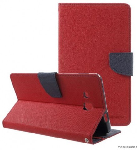Mercury Goospery Fancy Diary Wallet Case Cover For Samsung Galaxy Tab A 7.0 2016 - Red