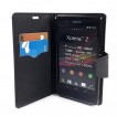 Mercury Goospery Fancy Diary Wallet Case for Sony Xperia Z - Black 