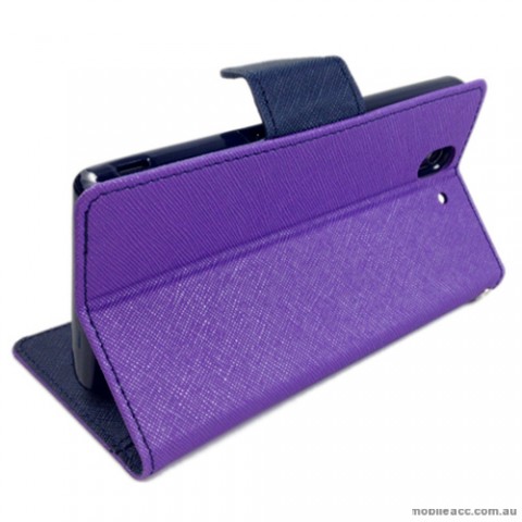 Mercury Goospery Fancy Diary Wallet Case for Sony Xperia Z - Purple