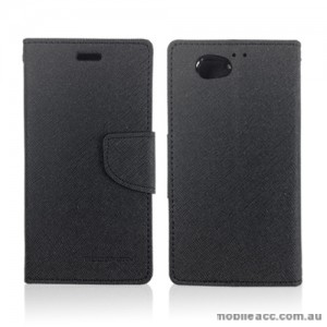 Mercury Goopsery Fancy Diary Wallet Case for Sony Xperia Z1 Compact - Black