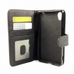 Synthetic Leather Wallet Case Cover for Sony Xperia Z2 D6503 - Black