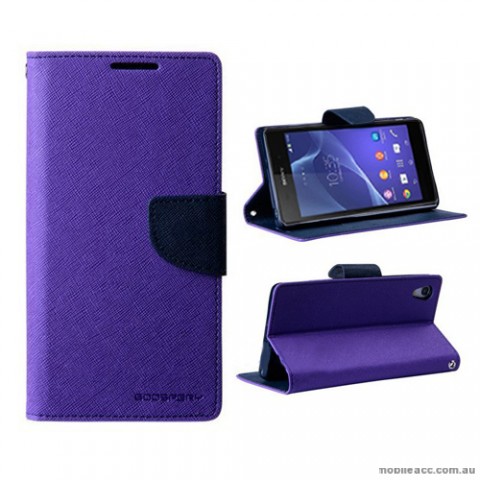 Mercury Goospery Fancy Diary Wallet Case for Sony Xperia Z2 - Purple
