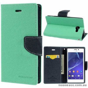 Mercury Fancy Diary Wallet Case for Sony Xperia M2 - Green