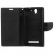 Korean Mercury Fancy Diary Wallet Case for Sony Xperia C3 - Black